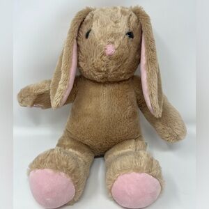 BUILD-A-BEAR: Bunny Rabbit 'Pawlette' Plush Stuffed Animal, Brown/Pink